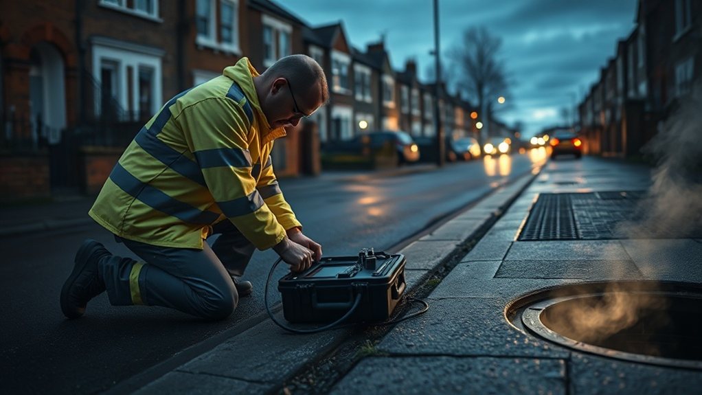 No-dig underground leak detection equipment in Holloway